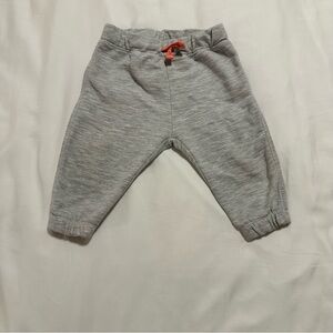 Zara Baby Gray Kids Jogger Pants with Pink Accent 3-6M